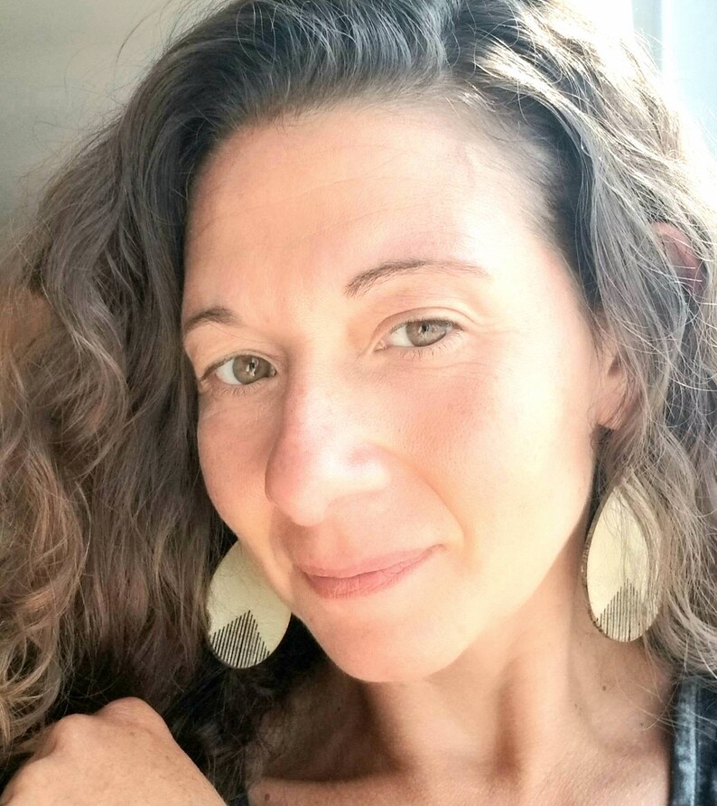 Western Dangle Earrings with Fringe - Unique Wood Earrings - Teardrop Earrings with Boho Vibes