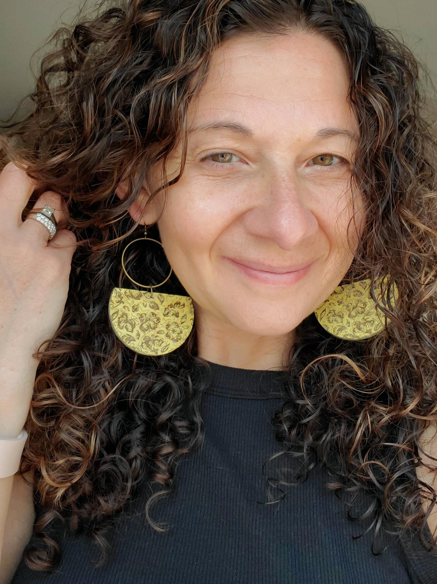 Colorful Boho Earrings - Lightweight Floral Wood Earrings - Handmade Gifts for Mother's Day