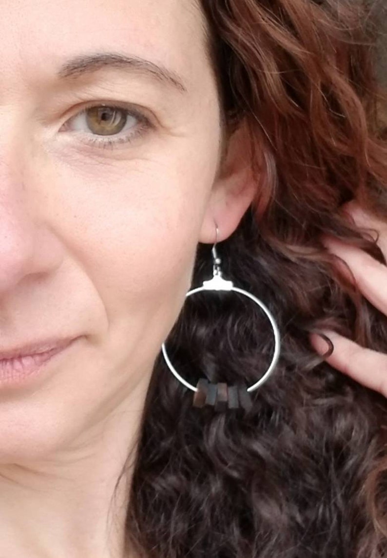 Wood Earring for Women Modern Wood Earrings Wood Earring Bohemian Earrings Dangle Wood Earring Lightweight Wood Earring