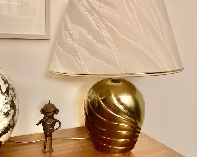 Esa FEDRIGOLLI Bronze lamp base with golden patina