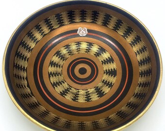 Large Dumler & Breiden Bowl, Black and Gold