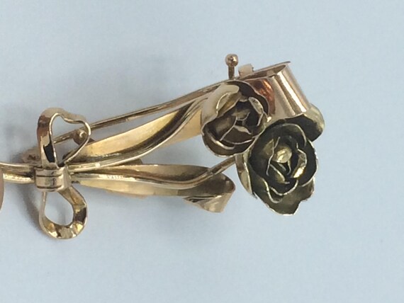 Rose Brooch - Pink & Yellow Gold