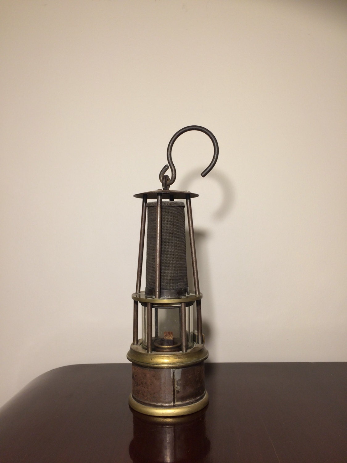 Antique Belgian coal miners lamp 1910 Etsy
