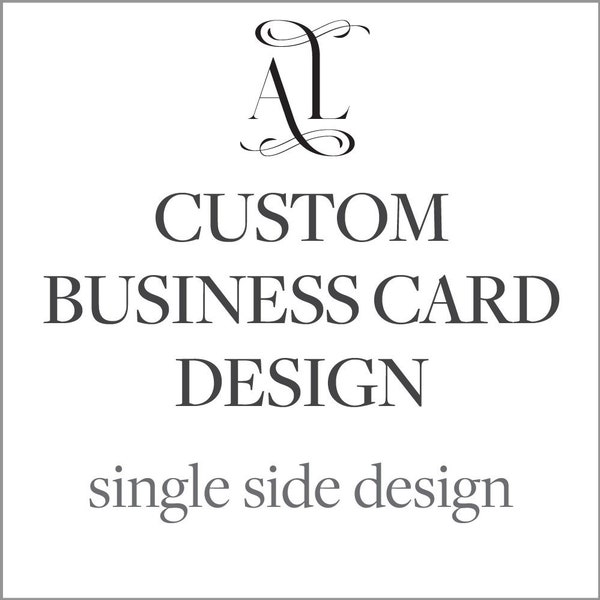 Custom Business Card Design - Single Side