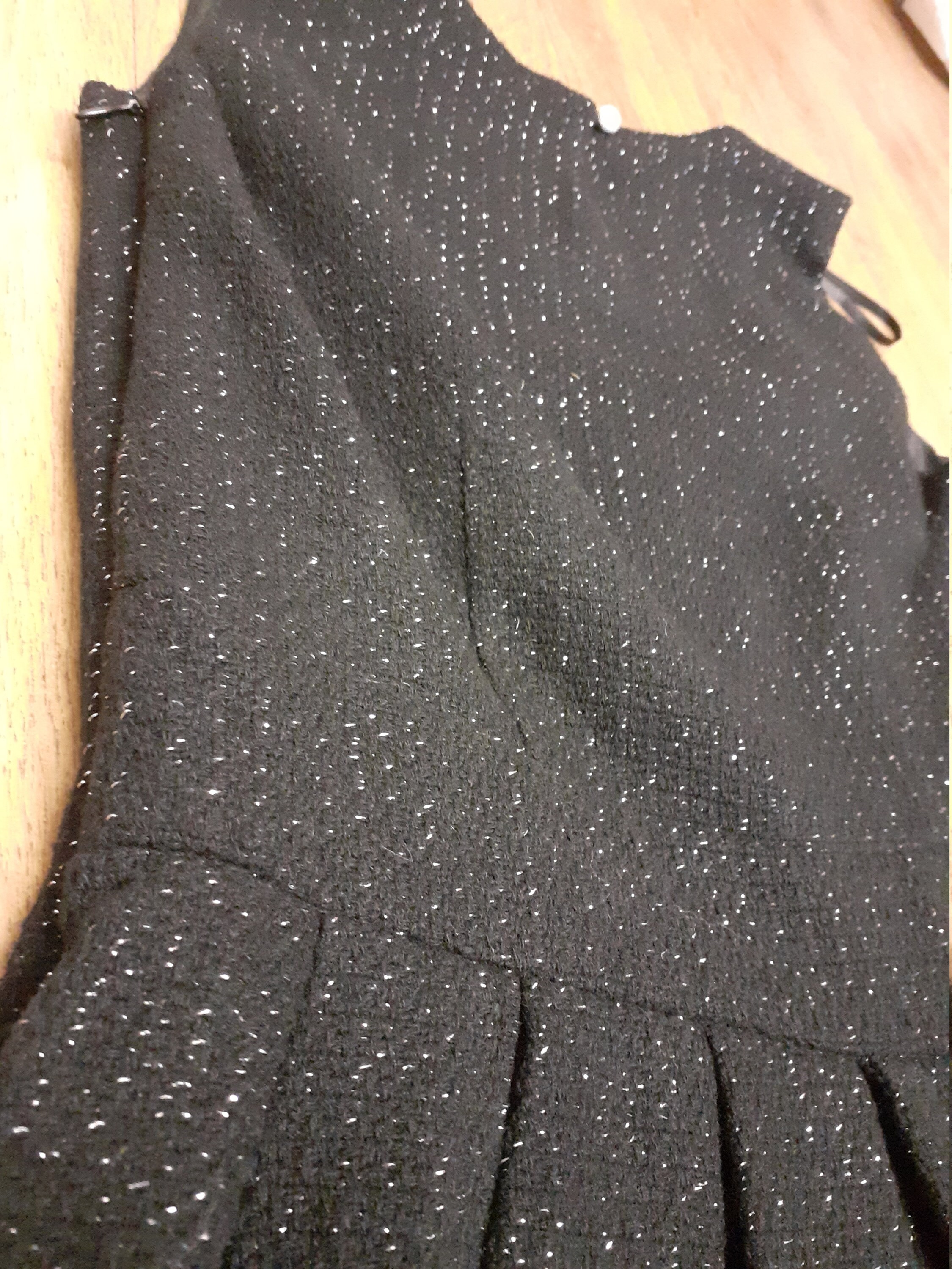 Ready Made Sparkly Wool Mix Pleated 