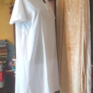 White cotton Chemise bridal sleeping garment victorian historical