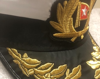 Handmade Captain Smith Titanic Hat: Embroidered Costume Cap