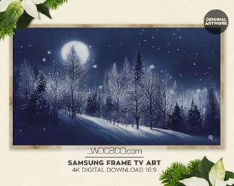 Christmas Tree Forest Landscape Samsung Frame TV Art (Digital Download)