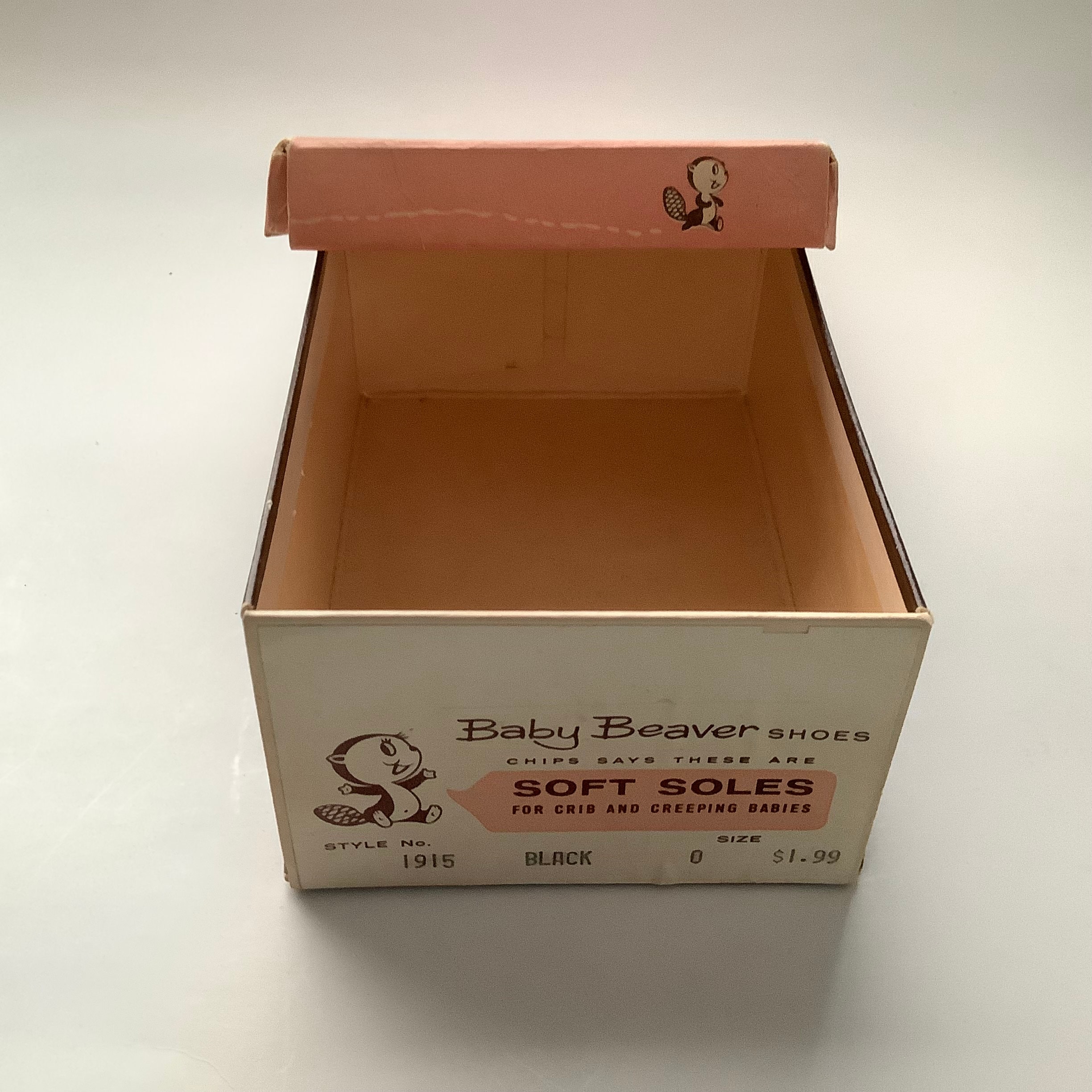 Vintage Baby Beaver Patent Leather Shoes With Durene Cotton Socks