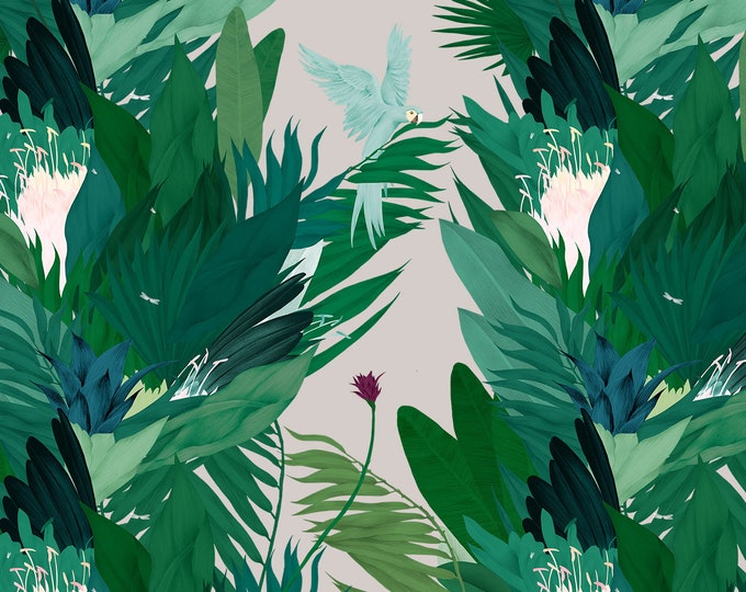 Wallpaper/Mural With Tropical Plants
