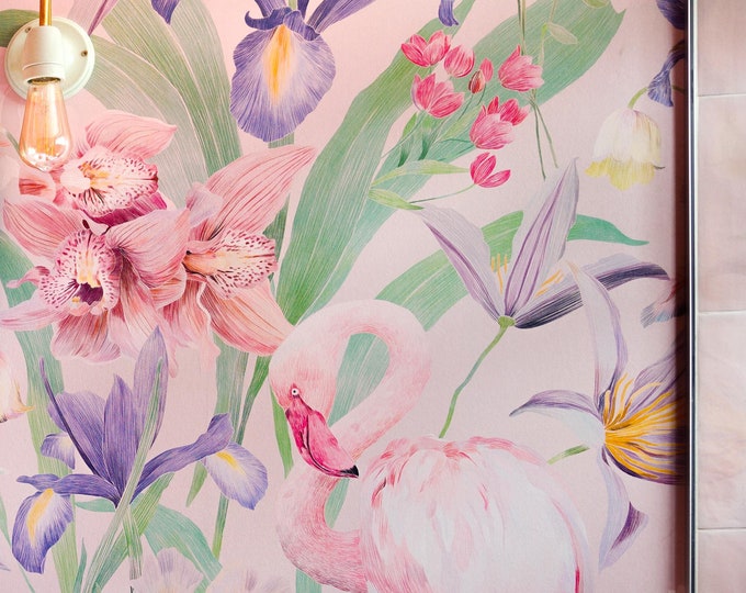 Pink Tropical Themed Mural