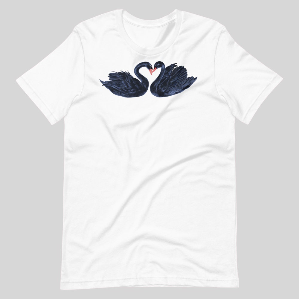 Swan T-shirt, Beautiful Tee, Swan Top, Bird Shirt Top, Love Swans