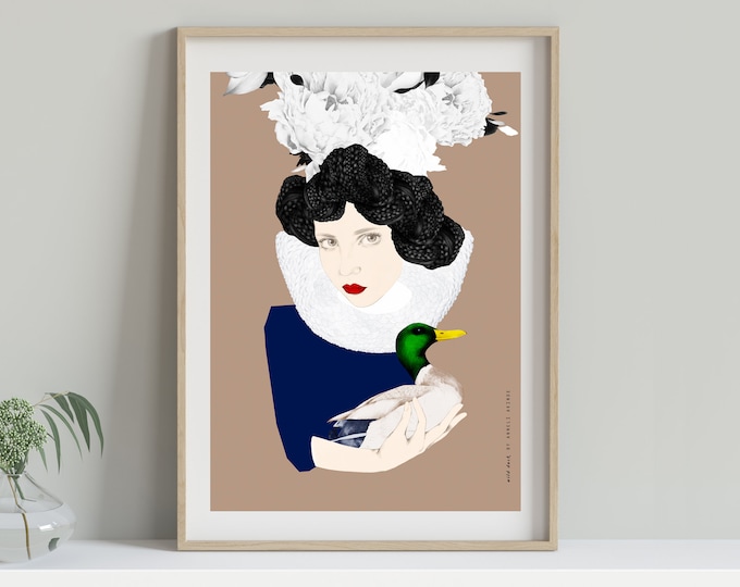 Portrait With Wild Duck Art Print