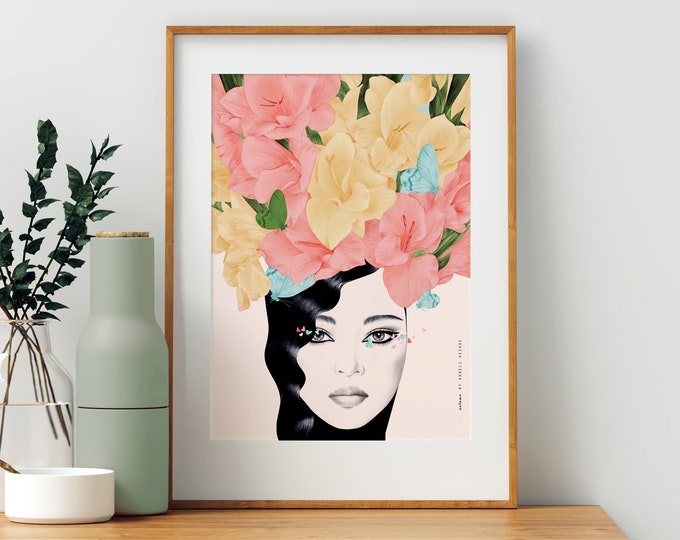 Gladiolus Portrait Art Print