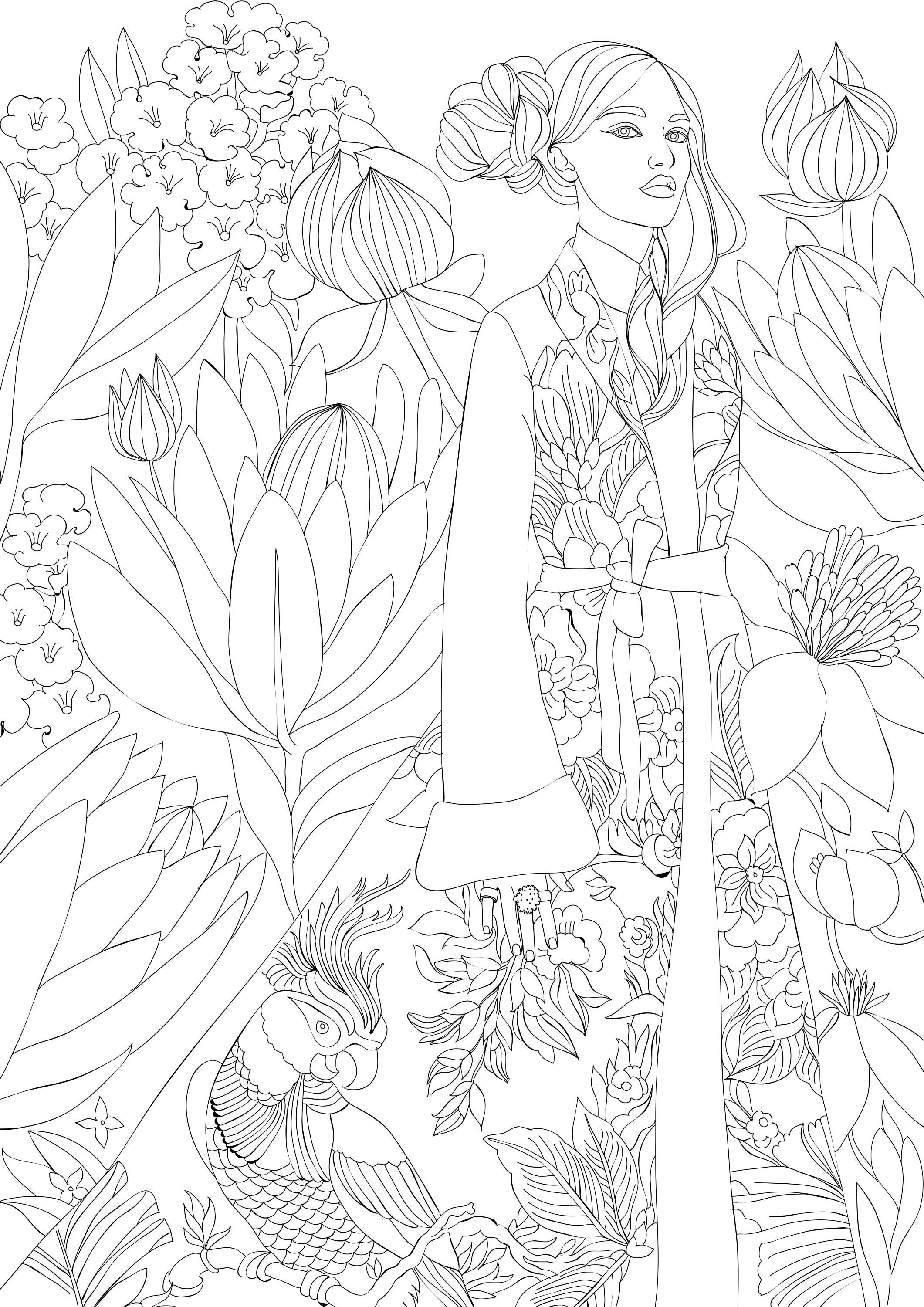 Fashion Coloring Pages For Adults