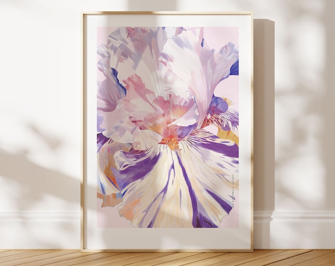 Iris flower artistic print