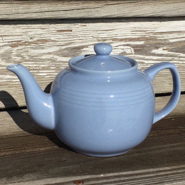 Vintage Wedgewood Blue Porcelain Teapot Old Amsterdam Porcelain Works