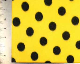 POLKA DOT PRINT POLAR FLEECE FABRIC 60/" WIDTH SOLD BTY 713 Neon Yellow//Black