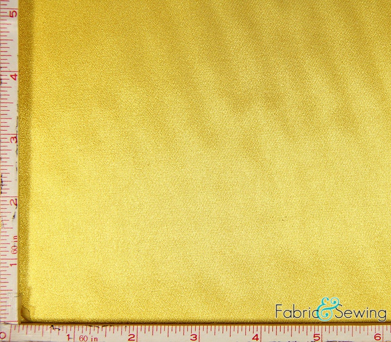 Yellow Shiny Dull Stretch Charmeuse Satin Fabric 2 Way Etsy