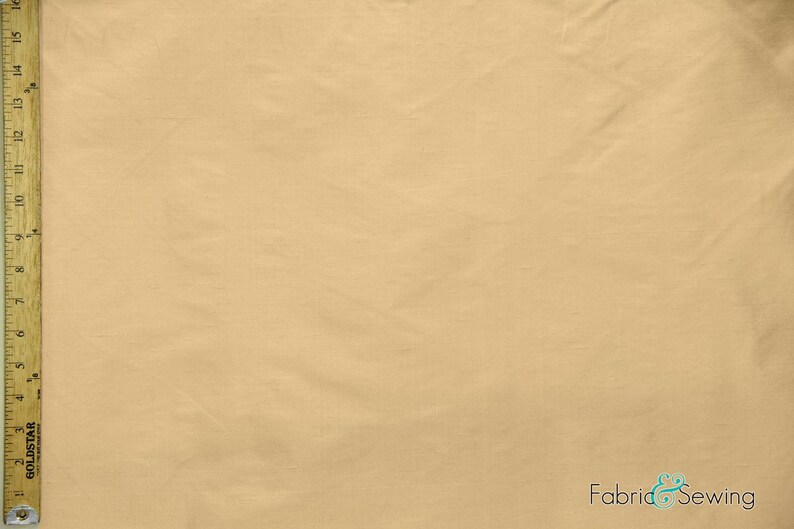 Golden Cream Beige Silk Dupioni Upholstery Fabric Silk Light Weight 54 DUPIONI SILK SOLID
