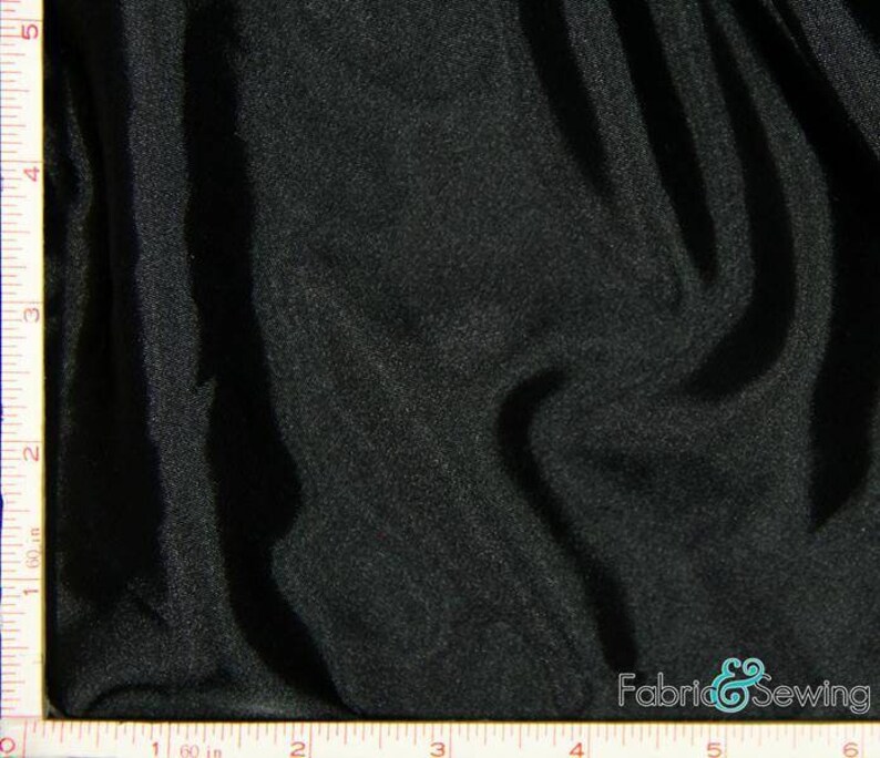 Black Shiny Dull Charmeuse Satin Fabric Polyester 5 Oz Etsy