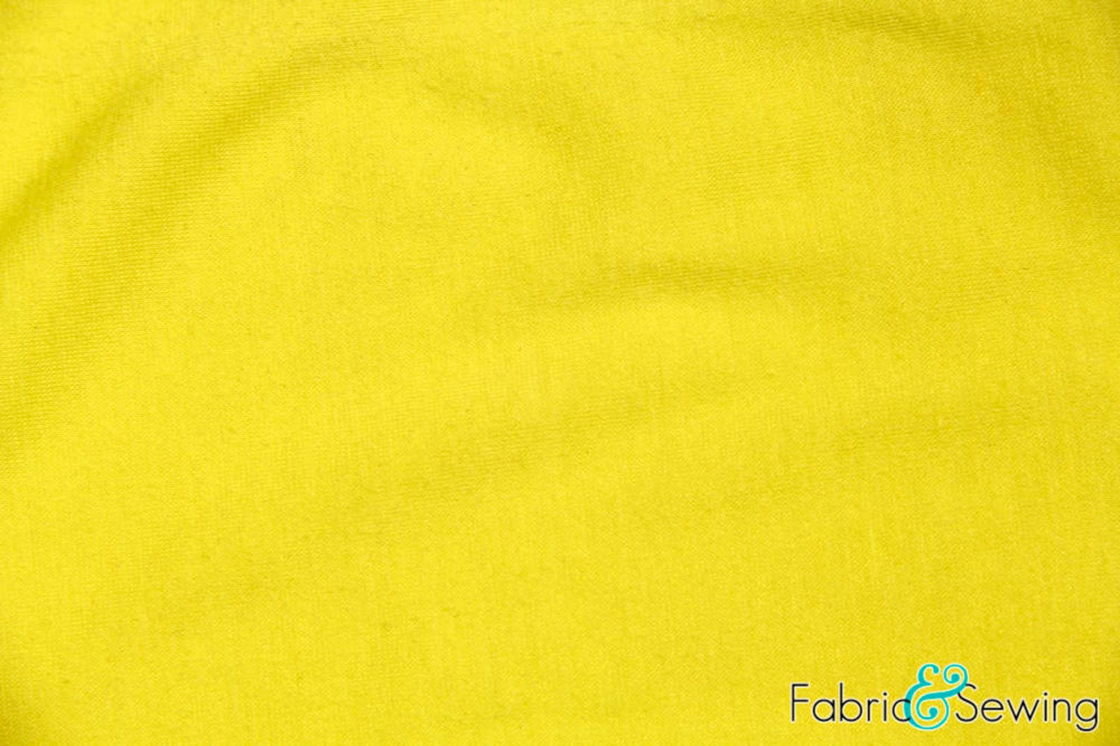 Yellow Jersey Knit Fabric 4 Way Stretch Polyester Rayon Etsy