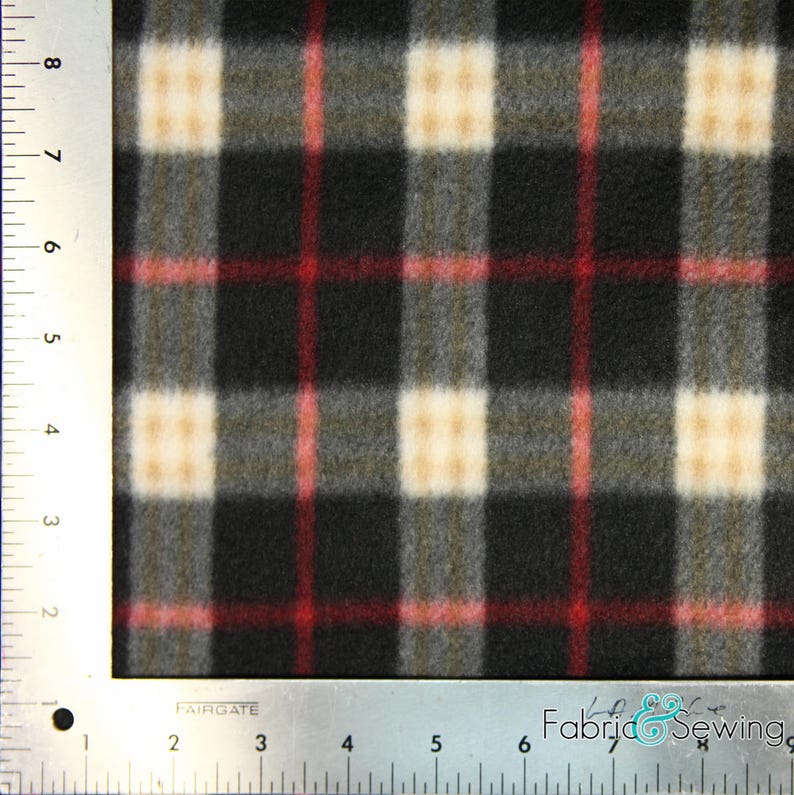 Plush Fabric Polyester 13 Oz 58-60 338813P/_CLASSIC PLAID Classic Plaid Anti-Pill Polar Fleece