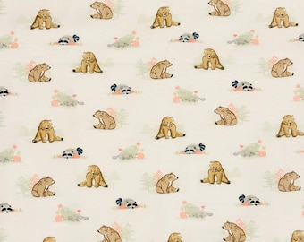 Forest Animals Flannel Fabric * Watercolor Animals Flannel Fabric * Soft Cotton Flannel *   Forest Animal Fabric * Snuggle Flannel *