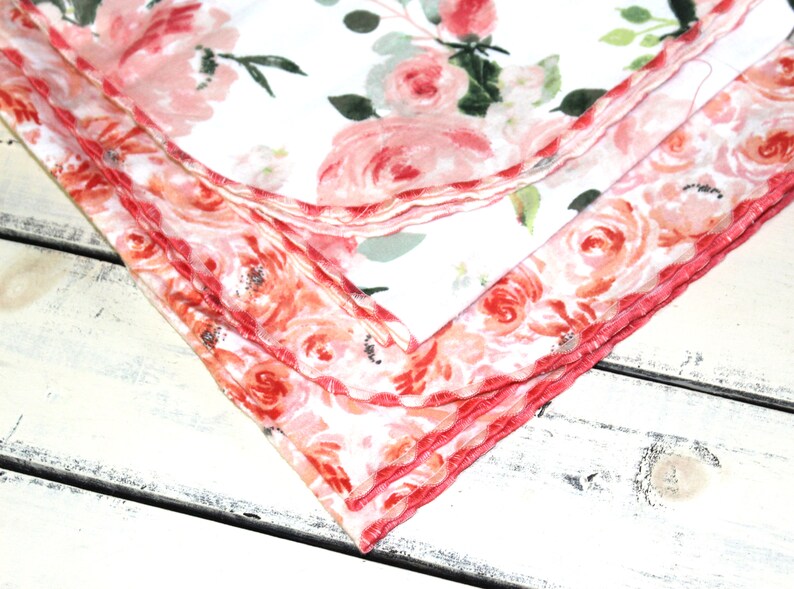 Swaddle Blanket Flannel Swaddle Coral Floral Blankets Receiving Blanket Baby Blanket 2 Pack Receiving Blanket Flannel Blanket
