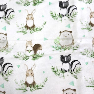 Forest Animals Flannel Fabric * Small Animals Fabric * Soft Cotton Flannel *   Forest Animal Fabric * Snuggle Flannel *