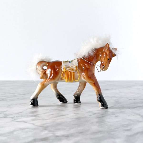 Vintage Enesco "Range Rider" Pony - Horse Western Retro Kids Children's Nursery Room Decor