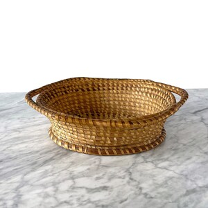 Vintage 13 &quot;Nature Woven Coil Korb - Rustikales Global Boho Dekor