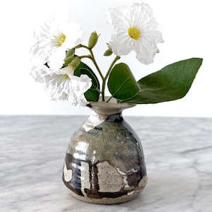 Vintage Studio Keramik Unkraut-Topf Bud Vase - Boho Steinzeug Erdton Hand geworfen