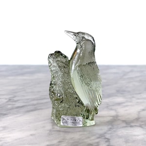 Vintage 1980s Limited Edition Glass Hummingbird by Paul Hoff for Kosta Boda (Signed) - WWF Endangered Species Svenskt Glas Figurine