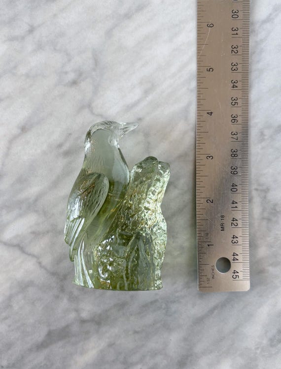 COSTA　コスタ　イタリア　オブジェ　花器　鳩　ハト　アンティーク　昭和レトロ Vintage 1980s Limited Edition Glass Hummingbird by Paul Hoff for
