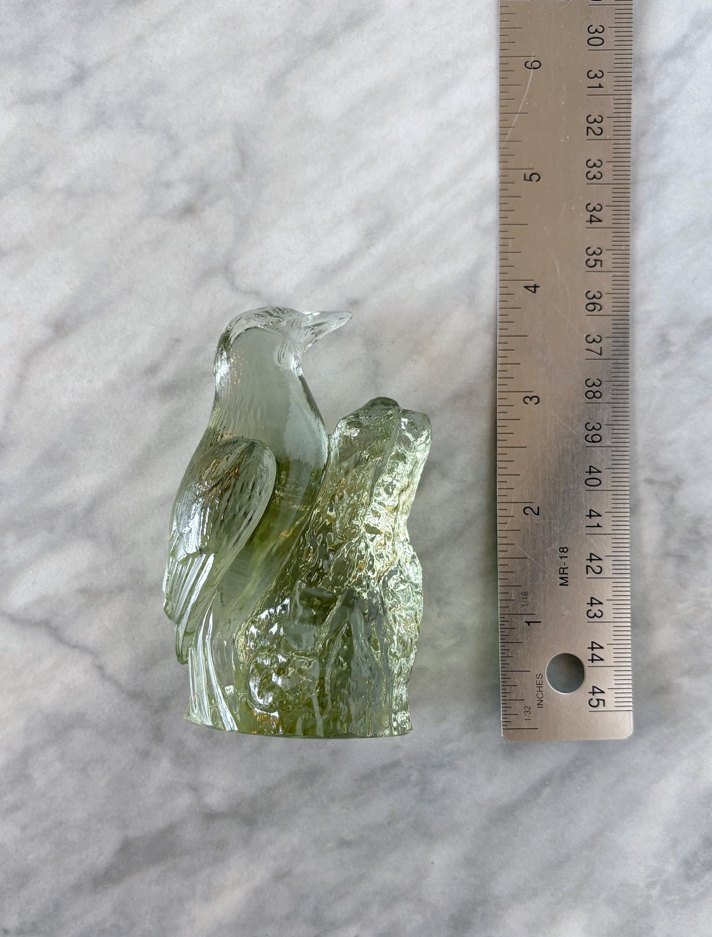 Vintage 1980s Limited Edition Glass Hummingbird by Paul Hoff for