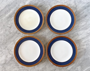Early 1900s Set of 4 Spode Copeland 7" Porcelain Plates - England Traditional European Ceramic
