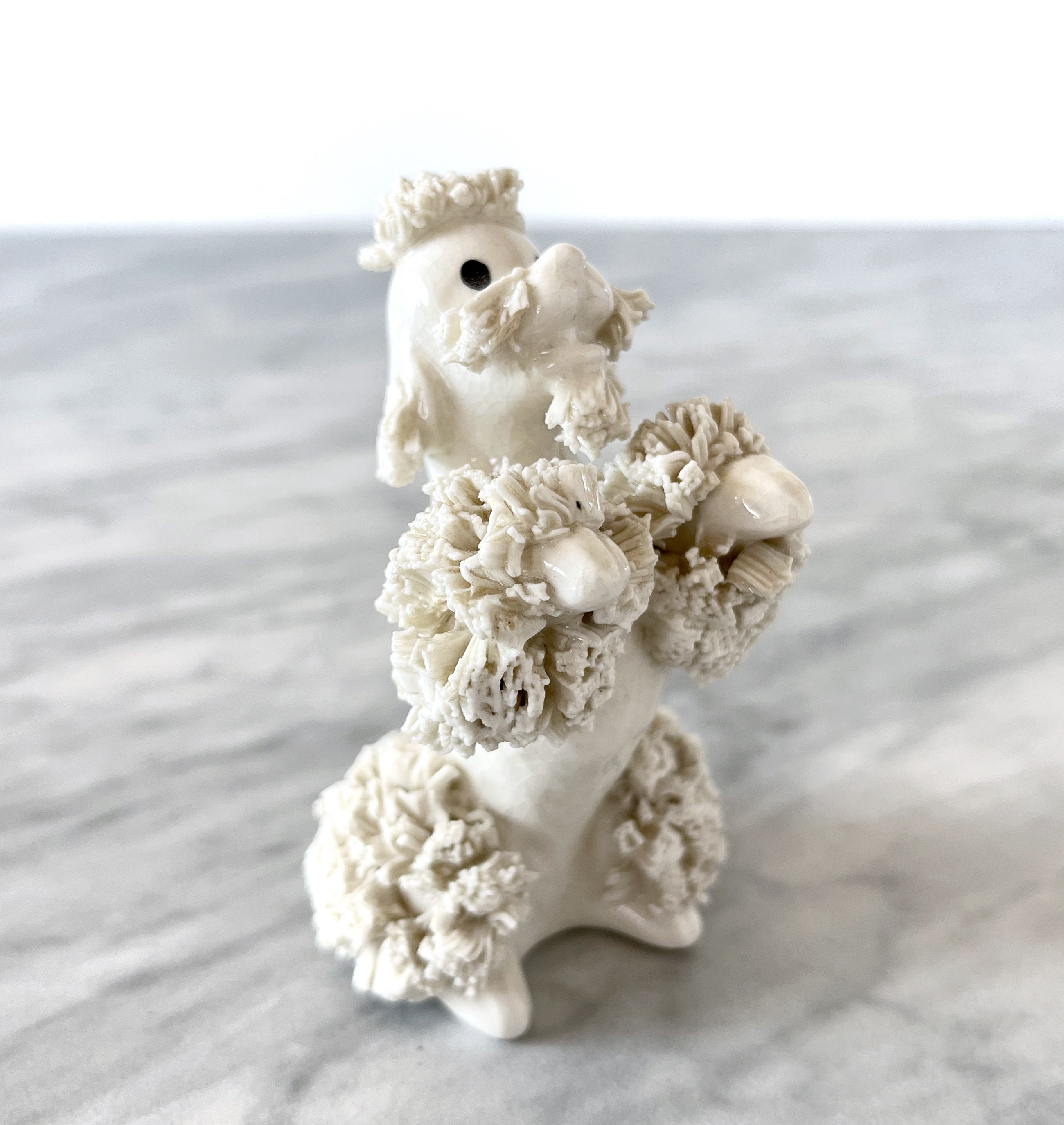 Trio of 1950s Ceramic Spaghetti Poodles - Vintage Mid