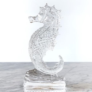 Vintage 7 &quot;Waterford Kristall Seepferdchen Figur - Sammler Skulptur Briefbeschwerer Traditionellen Küstendekor