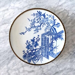 Antique 19th Century Japanese Izegara Transferware Plate With
