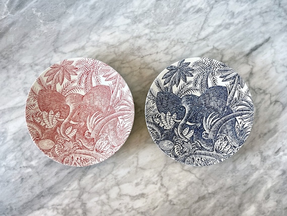 Vintage Hans Scherfig for Nymolle Denmark Elephant Wall Plates