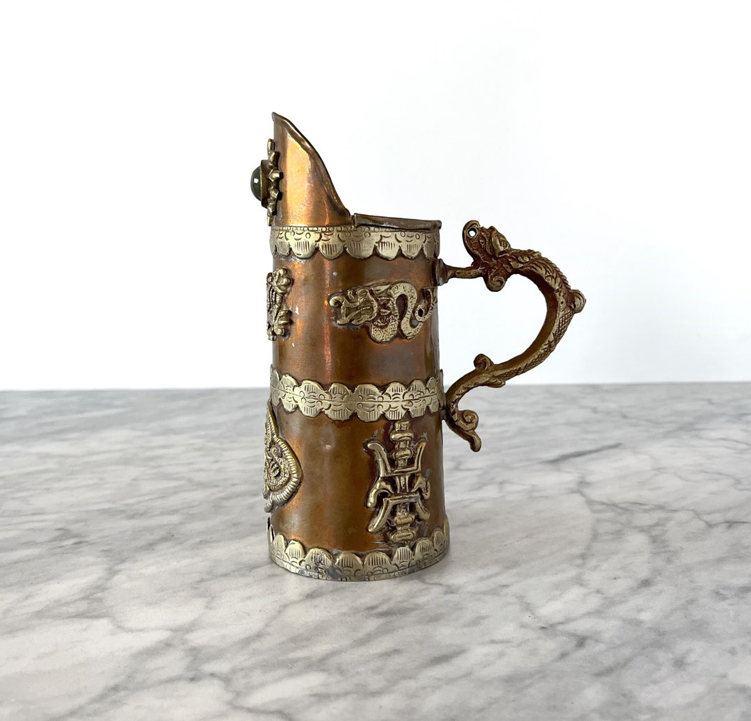 Gorgeous Vintage Tibetan Copper & Brass Dragon 7