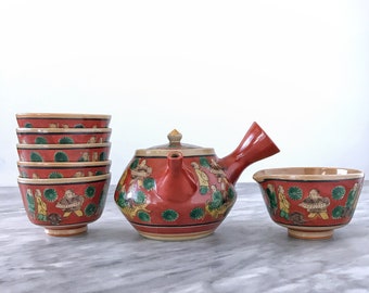 Early 1900s Kutani Mokubei Tea Set - Japanese Tea Ceremony