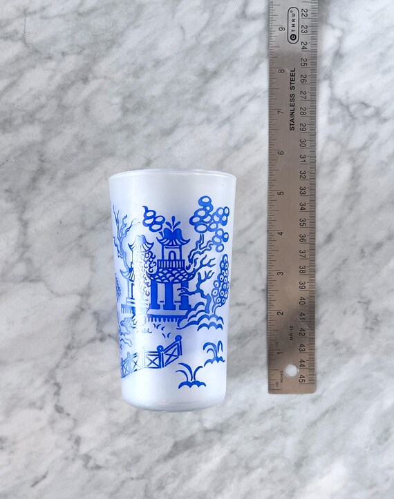 Glasses Set Blue Willow Glassware Set Of Vintage Federal Glass