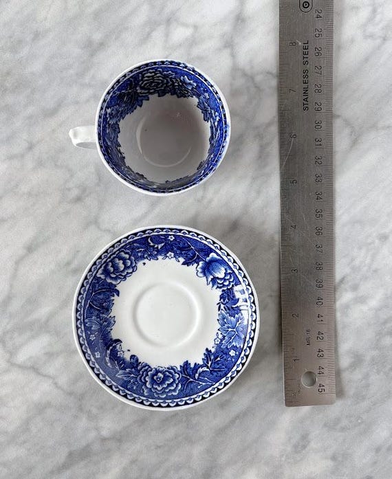 Vintage 1950s Arabia Finland Espresso or Teacup & Saucer