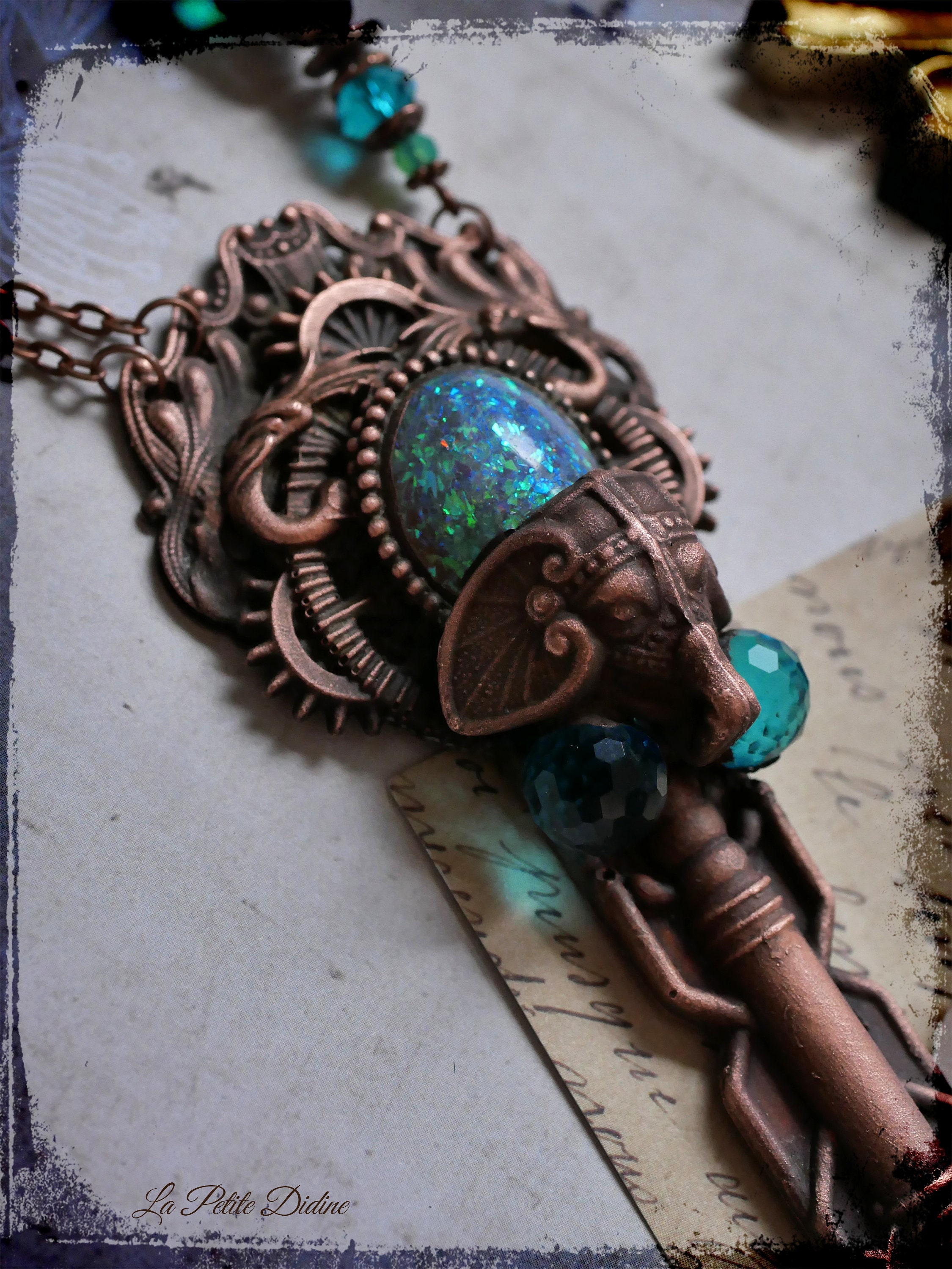 Key to the Ivory Tower - Handpainted Fantasy Key Pendant Necklace - Ne –  FantasiaTrinkets