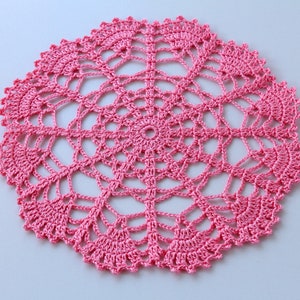 Pink Doily Round Doily CROCHET DOILY For Sale Handmade Crochet Doily Hand Crocheted Item Crochet Home Decorations Crochet Gift Women