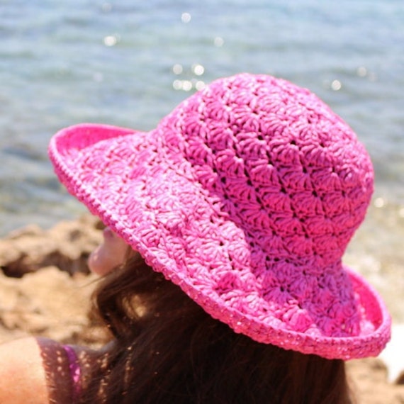 Crochet Summer Hat, Pink Crochet Hat, Summer Hat Women, Floppy