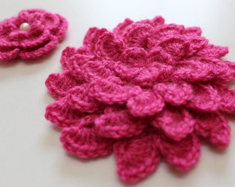 Crochet pink flowers. Handmade crochet flowers. Baby girl crochet items. Flower girl crochet gift flowers appliqué. Hand crocheted flowers