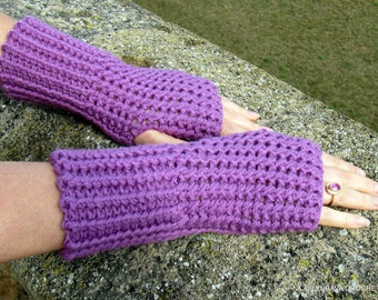 Crochet finger-less gloves. Unique crochet accessories for women. Hand crocheted gloves. Crochet gift for women. Wrist warmers ready to ship